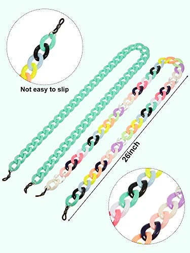 11pcs Acrylic Eyeglasses Sunglasses Holder Chain Lanyard Necklace For Kids 2