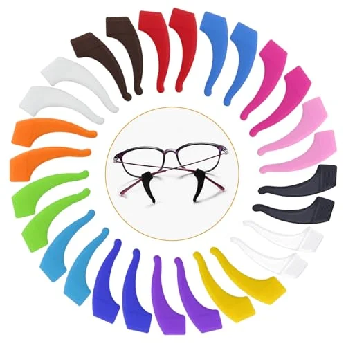 15 Pairs Multicolored Anti-slip Eyeglass Ear Grips Hook, Kids and Adults Spor...