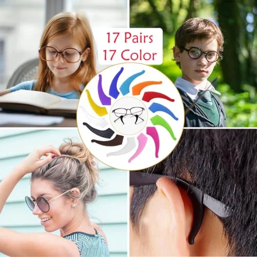 15 Pairs Multicolored Anti-slip Eyeglass Ear Grips Hook, Kids and Adults Spor... 2