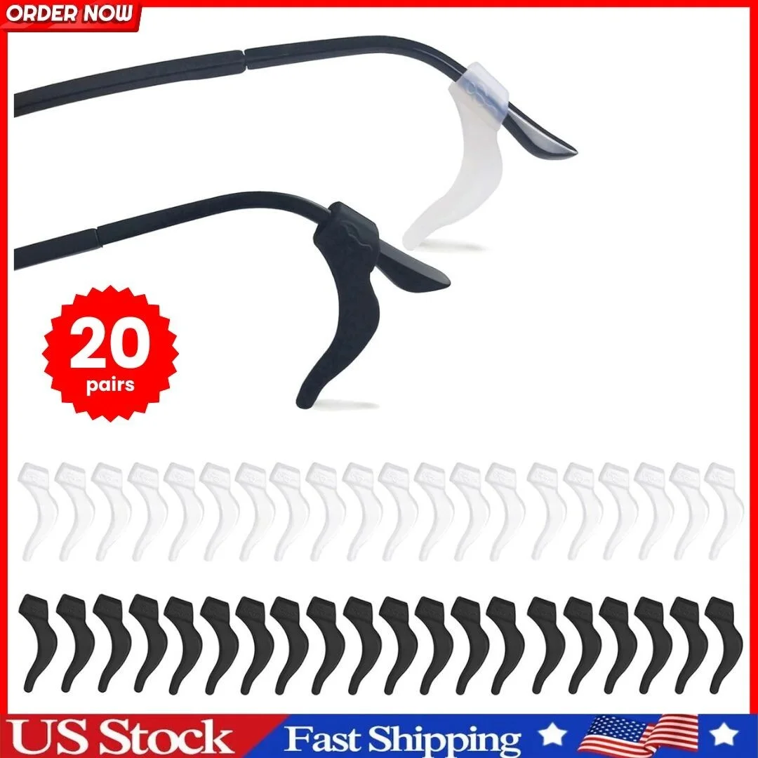 20 Pairs Anti-Slip Silicone Glasses Ear Hooks Holder for Sunglasses & Eyewear 3