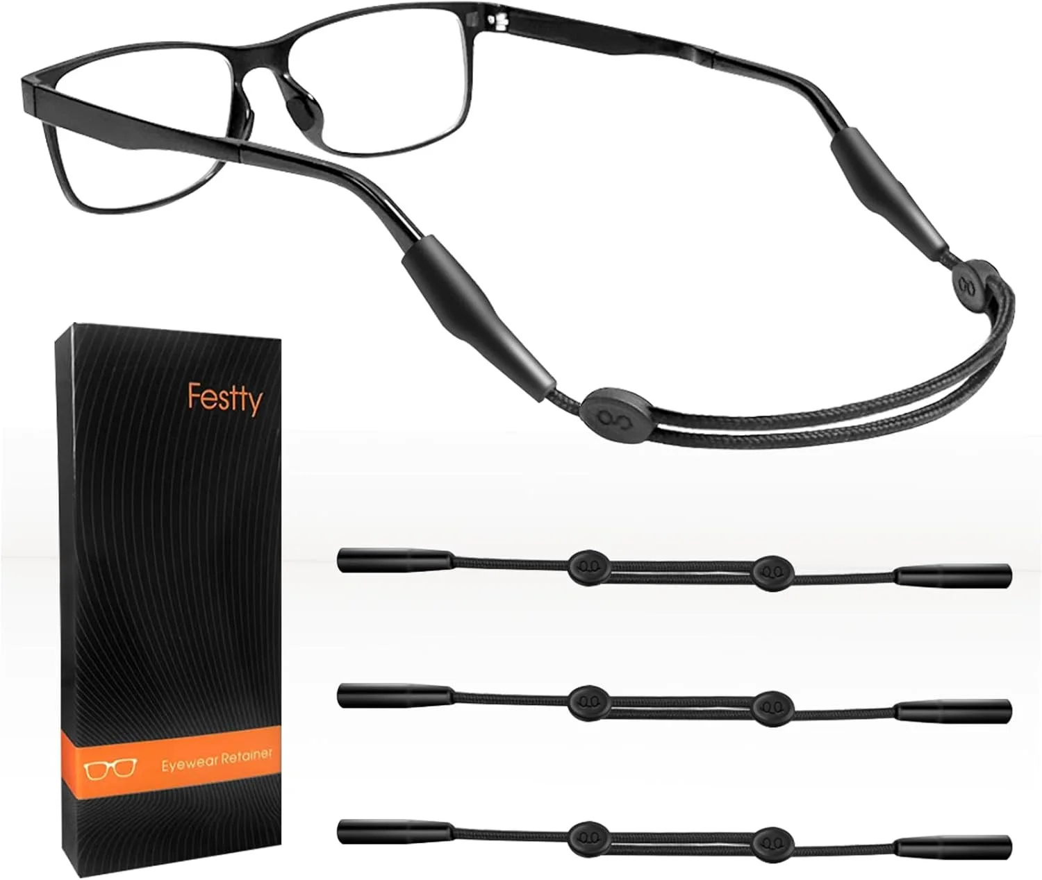 21” Black Bow Eyeglass Chain Sunglasses Read Glasses Holder Eyewear Rope For Kid 4