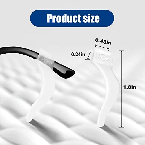 4 Pair Anti Slip Glasses Ear Hooks Tip Eyeglasses Grip Temple Holder Silicone US 2