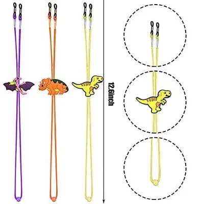 8 PCS Kids Glasses Strap Adjustable Dinosaur Anti-Slip Eyeglass Straps for Boys 2
