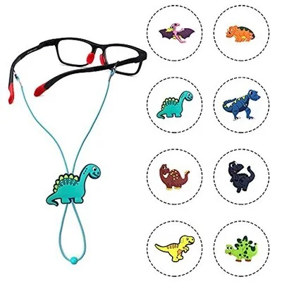 8 PCS Kids Glasses Strap Adjustable Dinosaur Anti-Slip Eyeglass Straps for Boys 4