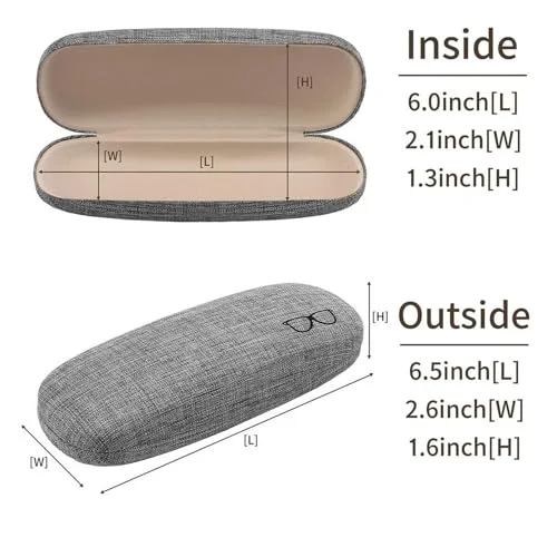 db4k Kids Eyeglasses Case Gray & Green Semi Hard Zip Top Glasses Holder NEW 2