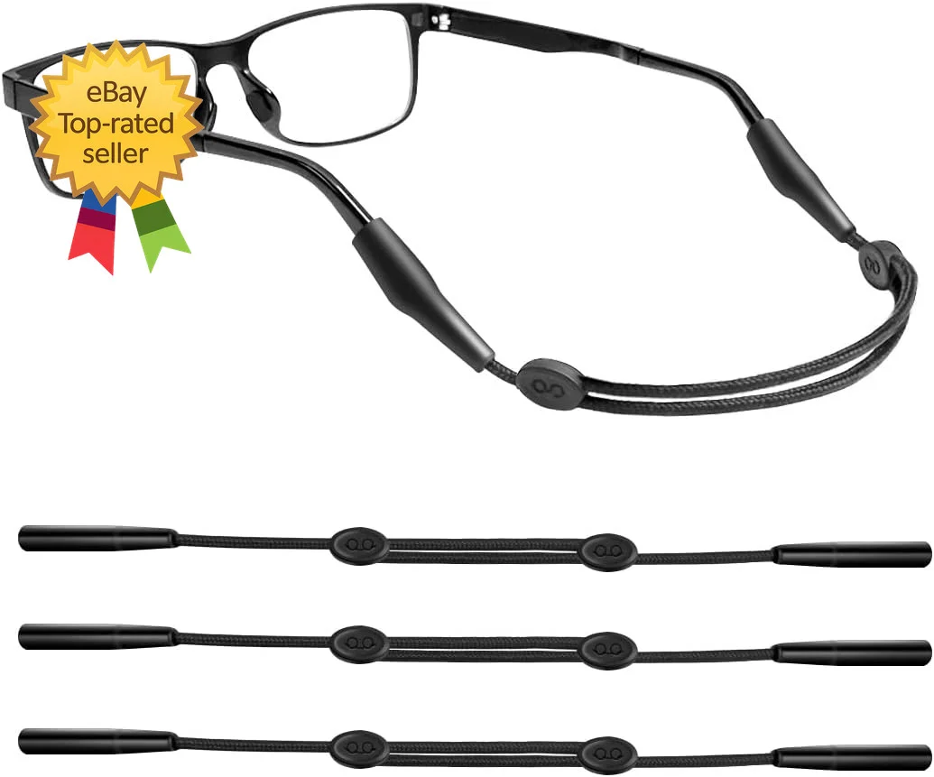 Glasses Strap Sports 3 Pcs Eyeglasses Strap Holder for Kids Women Men Adjustable 2