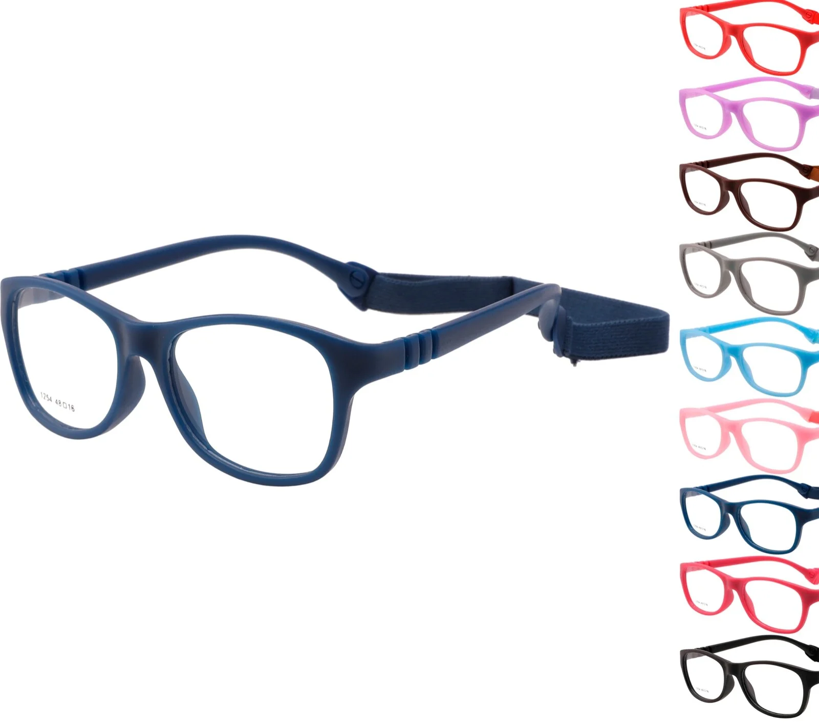 Kids Glasses Frame I UNBREAKABLE Strap Bendable Boys Girls Eyeglasses 48-16-125