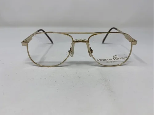 Optique Marquis Eyeglasses Frame PATCHES 2 47-15-120 Gold/Brown Full Rim PV52