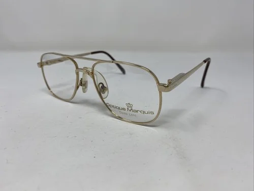 Optique Marquis Eyeglasses Frame PATCHES 2 47-15-120 Gold/Brown Full Rim PV52 2