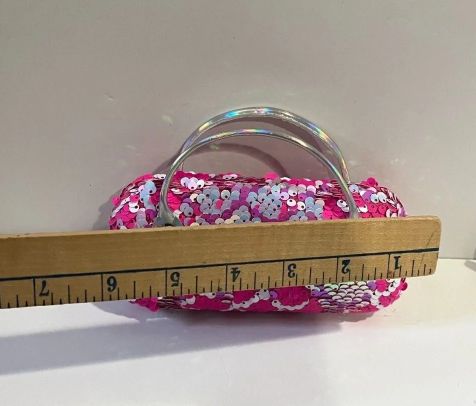 Women Kids Girls Boys pink sequin shiny Eyeglass Case Glasses Pouch Dazzling 3