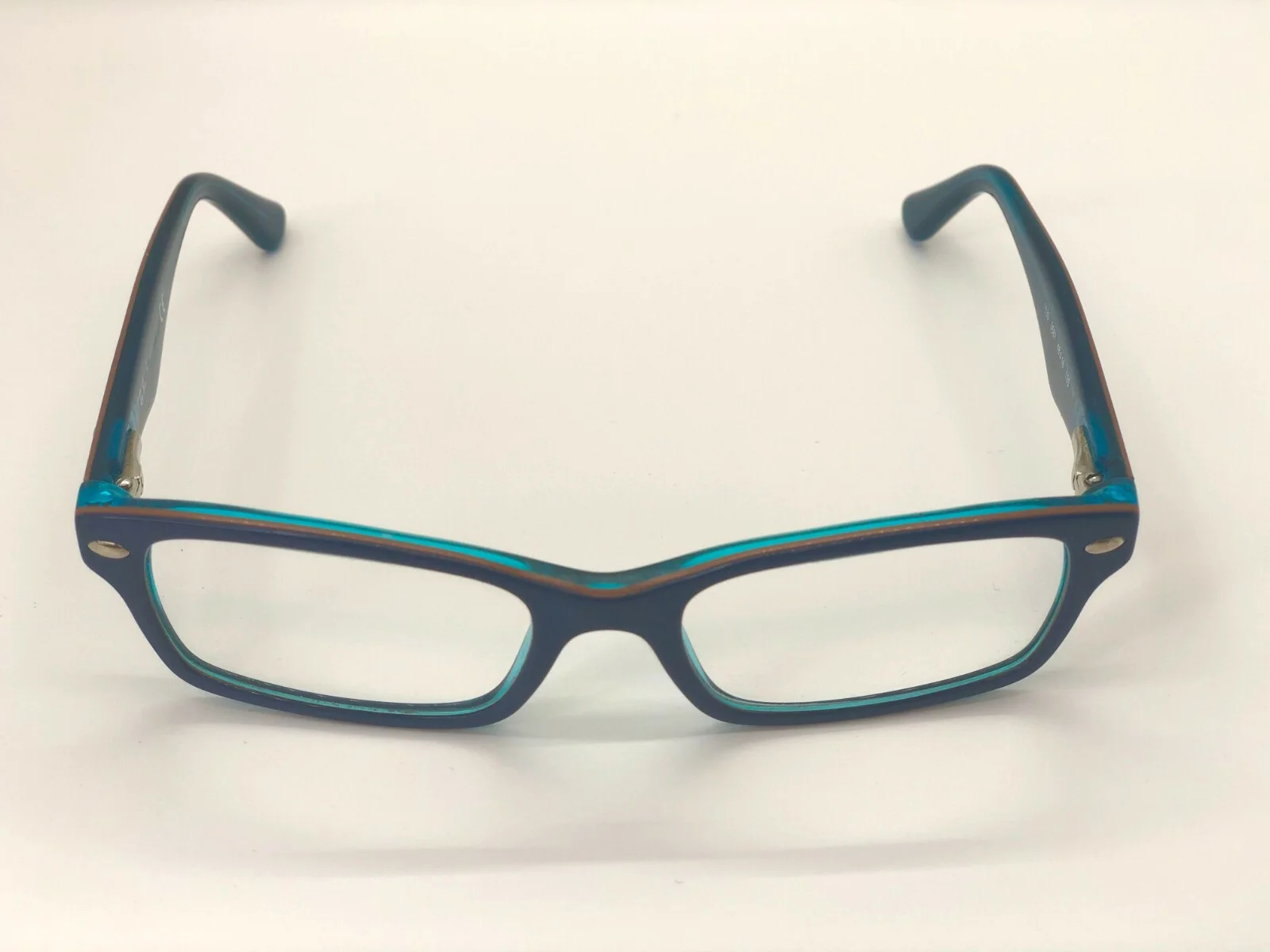 WOW~ RAYBAN YOUTH KIDS EYEGLASSES BLUE 1530 3587 48-16-130 TEAL CASE JUNIOR 3